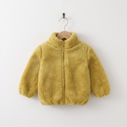 Lilo Kids Double Sided Fleece Jacket - Mustard Yellow