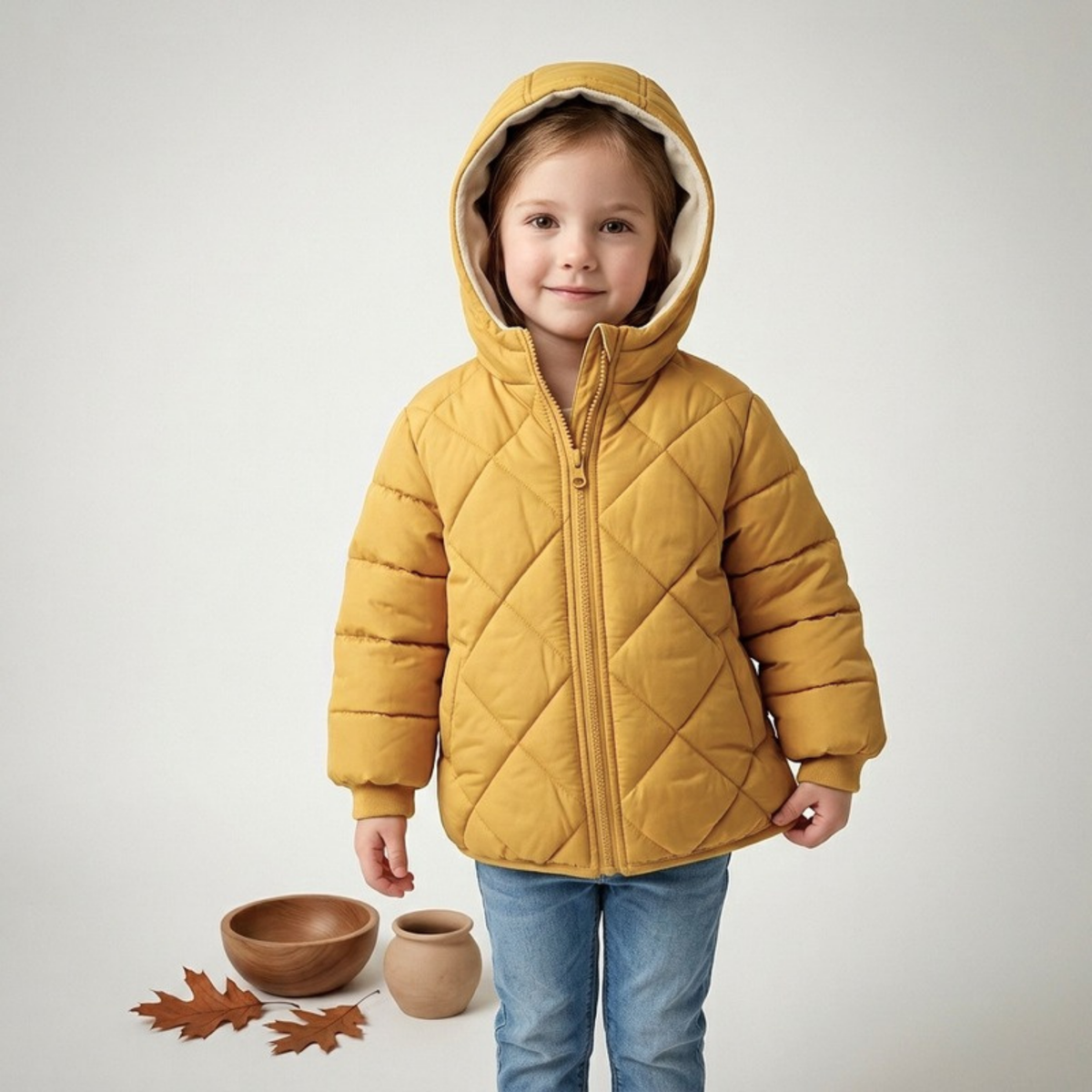 Lilo Thick Hooded Winter Coat - Ginger