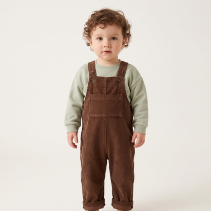 Lilo Corduroy Overalls - Brown