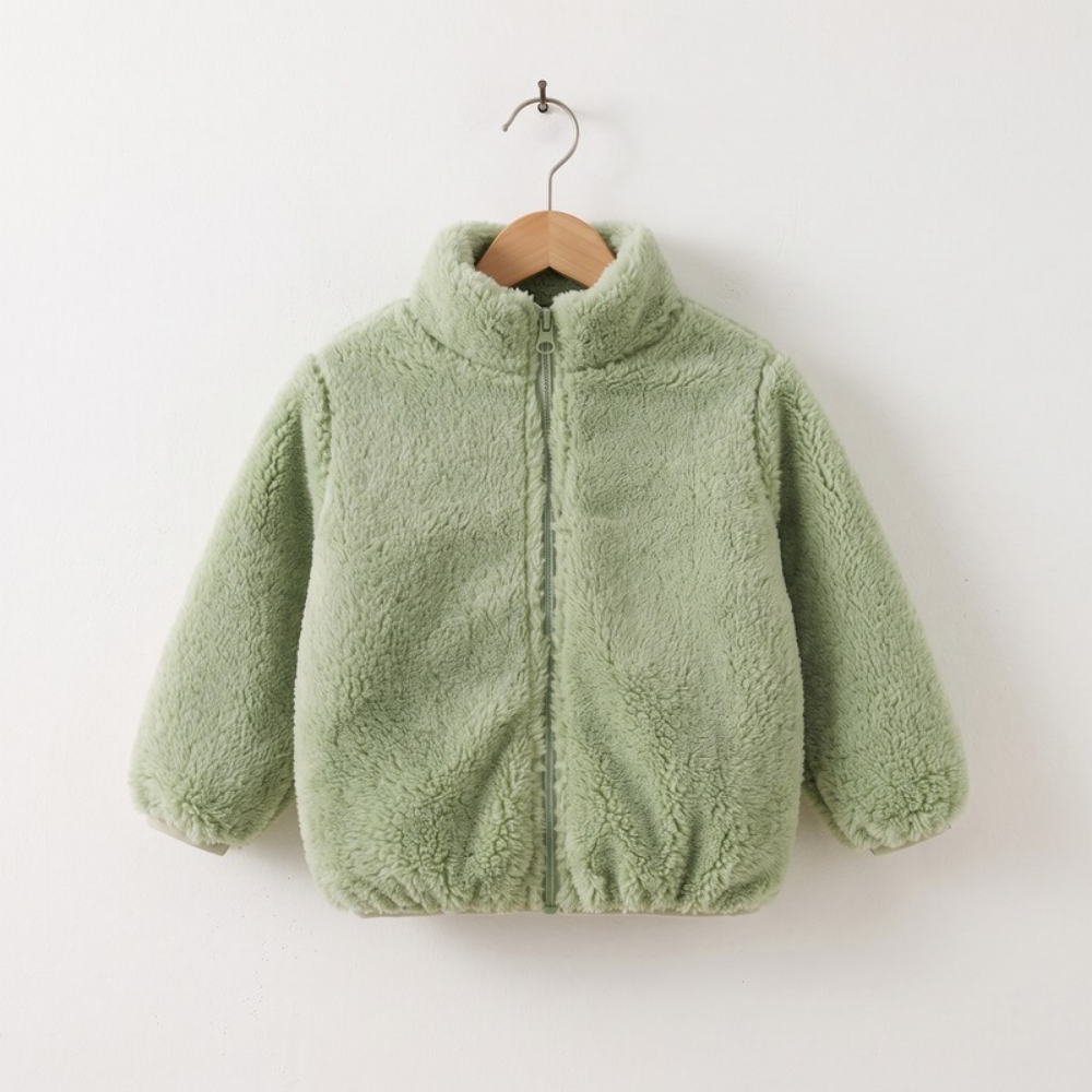 Lilo Kids Double Sided Fleece Jacket - Sage Green
