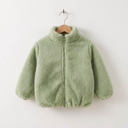 Lilo Kids Double Sided Fleece Jacket - Sage Green