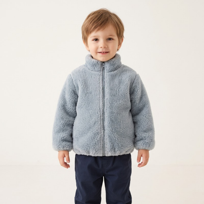 Lilo Kids Double Sided Fleece Jacket - Dusty Blue