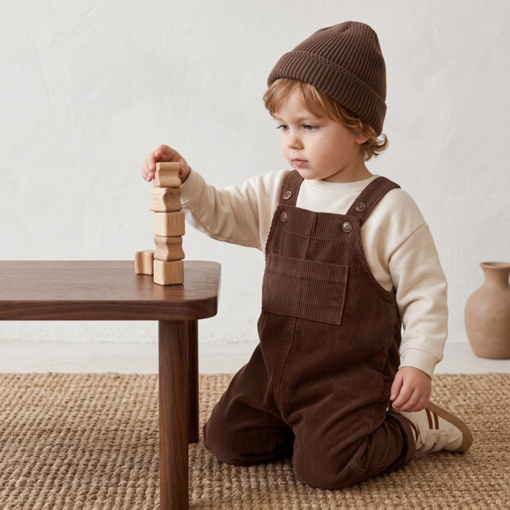 Lilo Corduroy Overalls - Brown