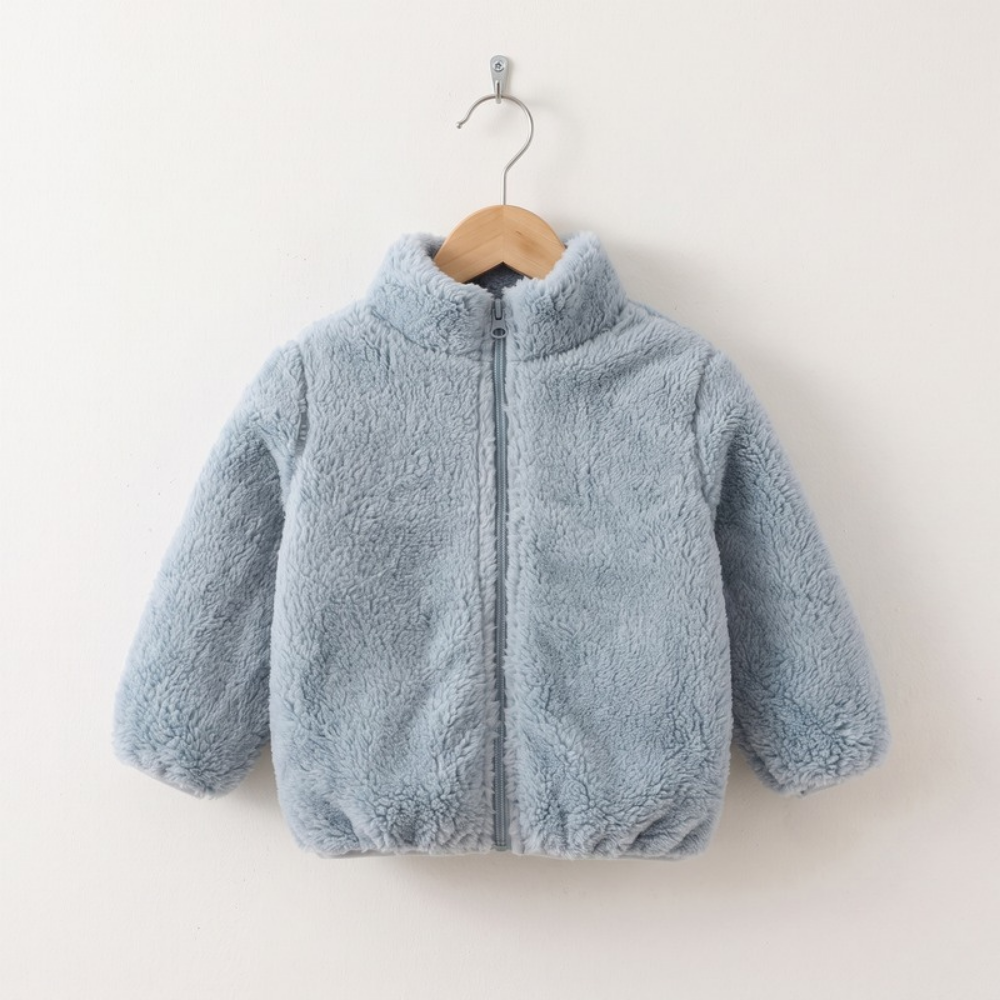 Lilo Kids Double Sided Fleece Jacket - Dusty Blue