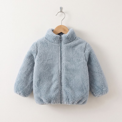Lilo Kids Double Sided Fleece Jacket - Dusty Blue