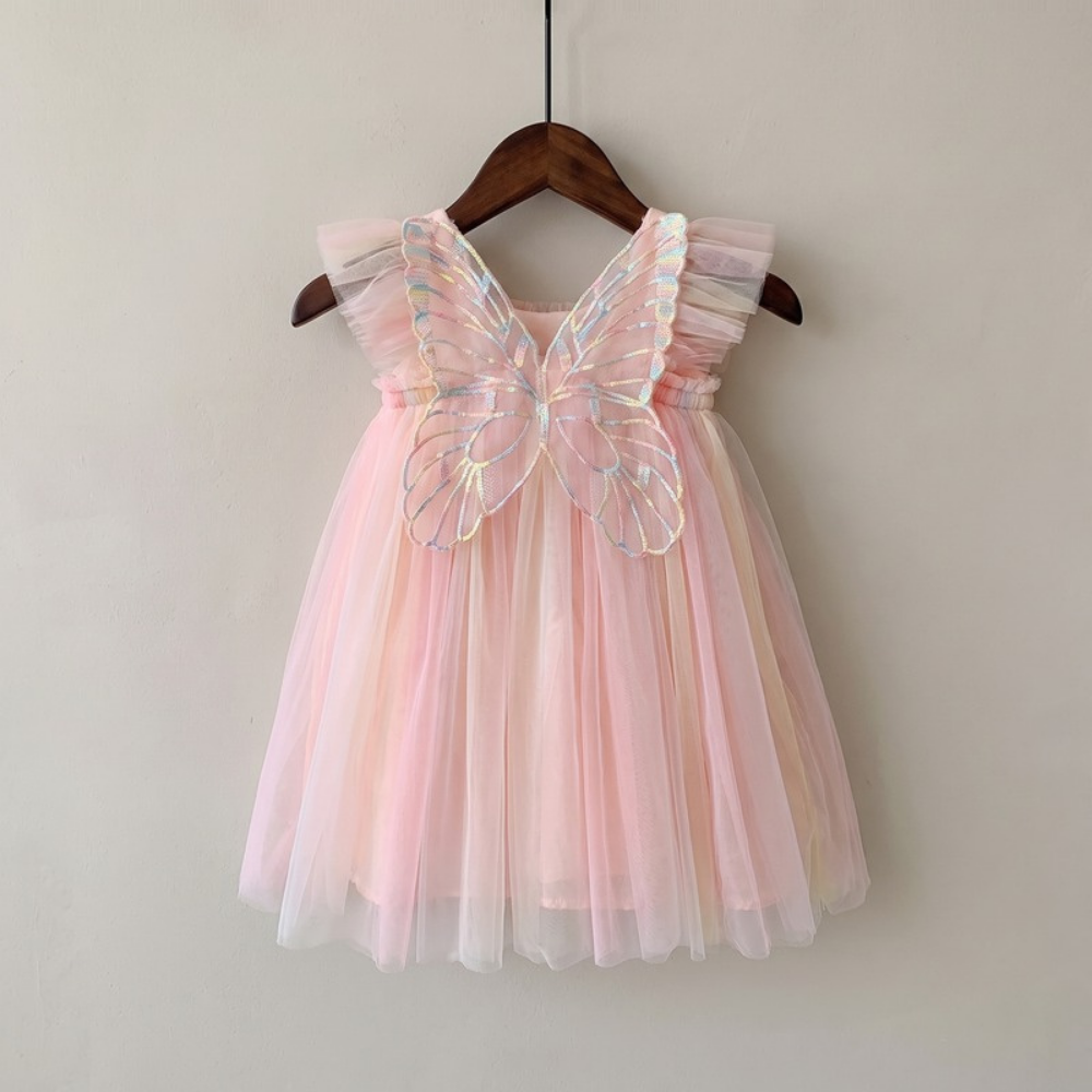 Lilo Rainbow Wings Tutu Dress - Blush Pink