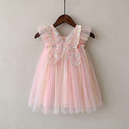 Lilo Rainbow Wings Tutu Dress - Blush Pink