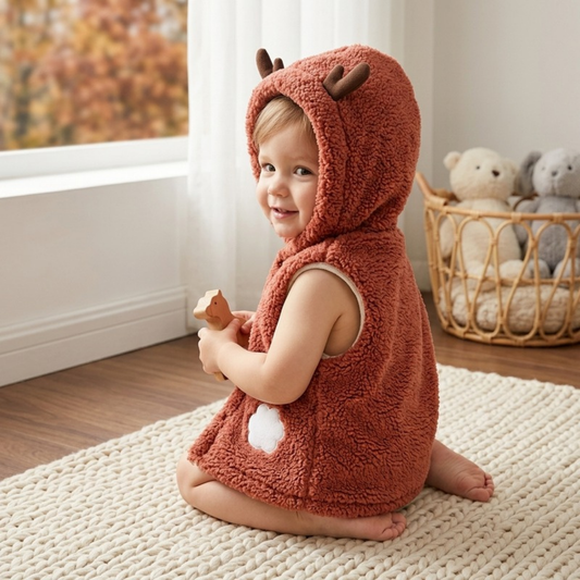 Lilo Sherpa Lamb Fleece Vest - Rust