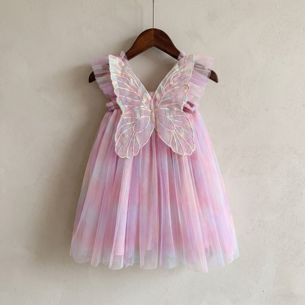 Lilo Rainbow Wings Tutu Dress - Lilac Rainbow