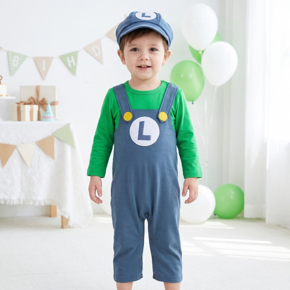 Lilo Darling Baby Suspender Romper - Green