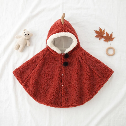 Lilo Dinosaur Hooded Cape - Brick Red Dinosaur