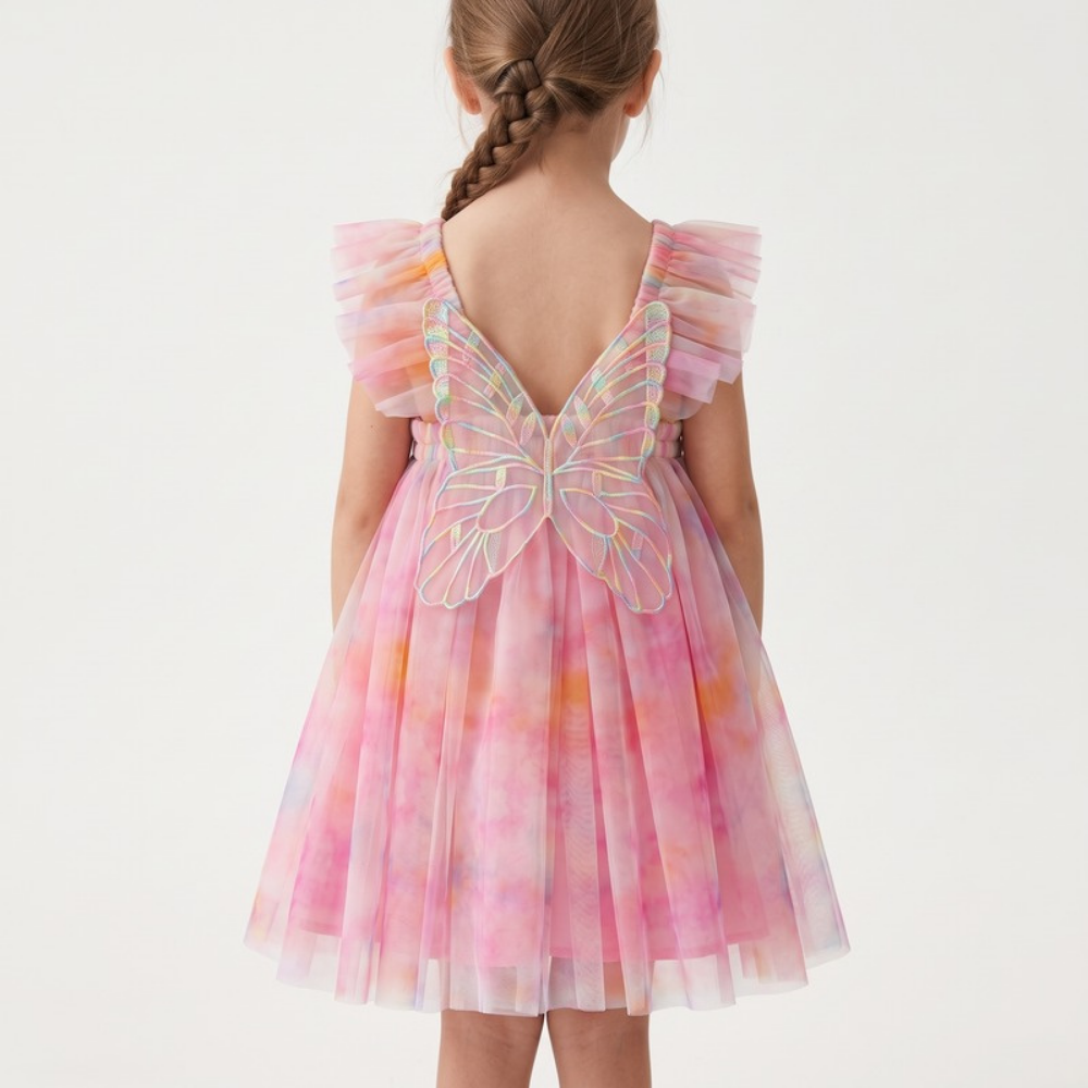 Lilo Rainbow Wings Tutu Dress - Pink Watercolour