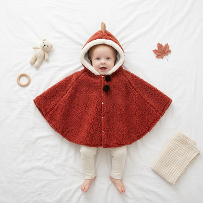 Lilo Dinosaur Hooded Cape - Brick Red Dinosaur