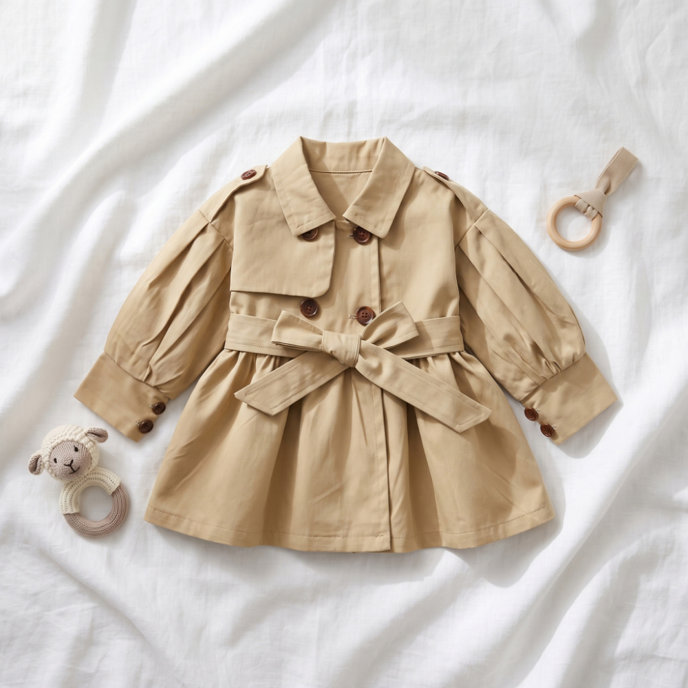 Lilo Belted Mid Length Trench Coat