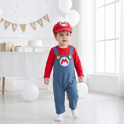 Lilo Darling Baby Suspender Romper - Red