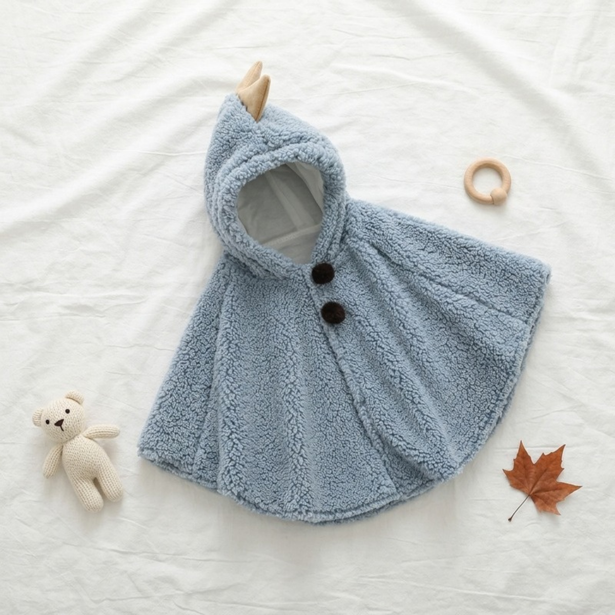 Lilo Dinosaur Hooded Cape - Dusty Blue Dinosaur