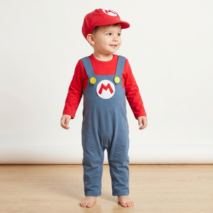 Lilo Darling Baby Suspender Romper - Red