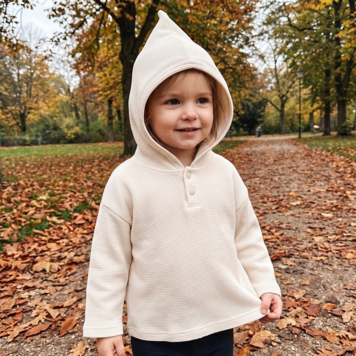Lilo Waffle Hooded Sweatshirt - Oat