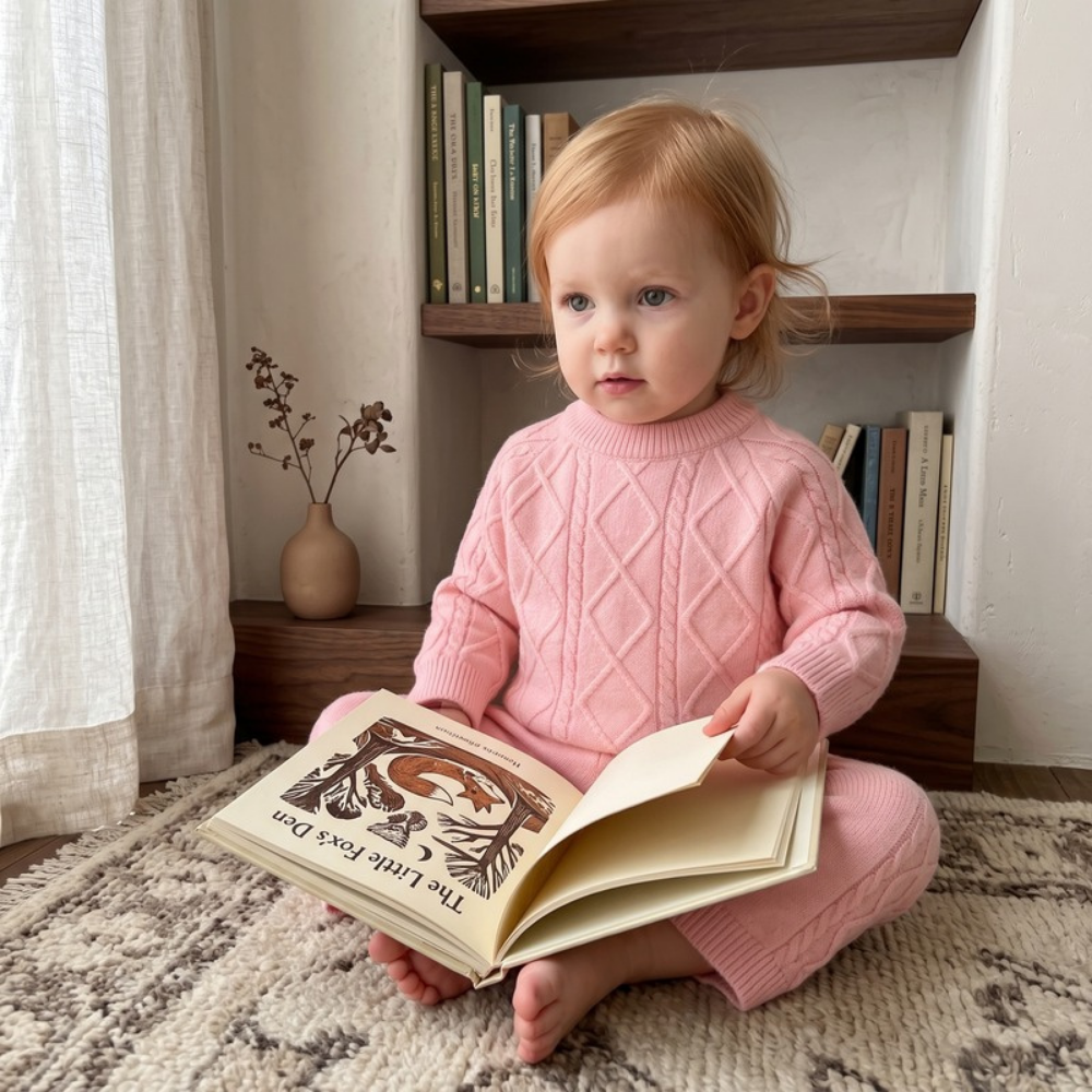 Lilo Knit Top and Pants Set - Pink