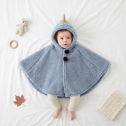 Lilo Dinosaur Hooded Cape - Dusty Blue Dinosaur