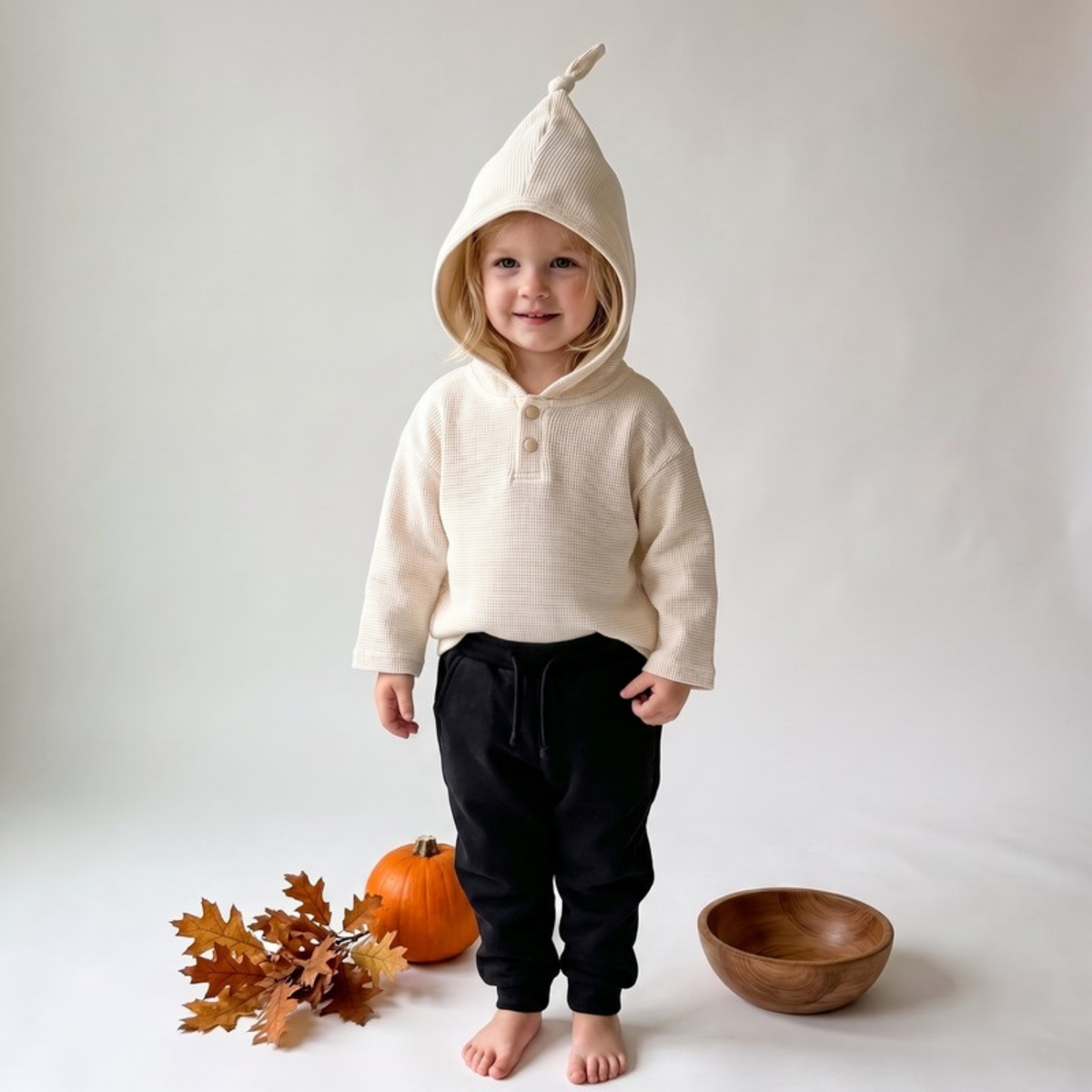 Lilo Waffle Hooded Sweatshirt - Oat