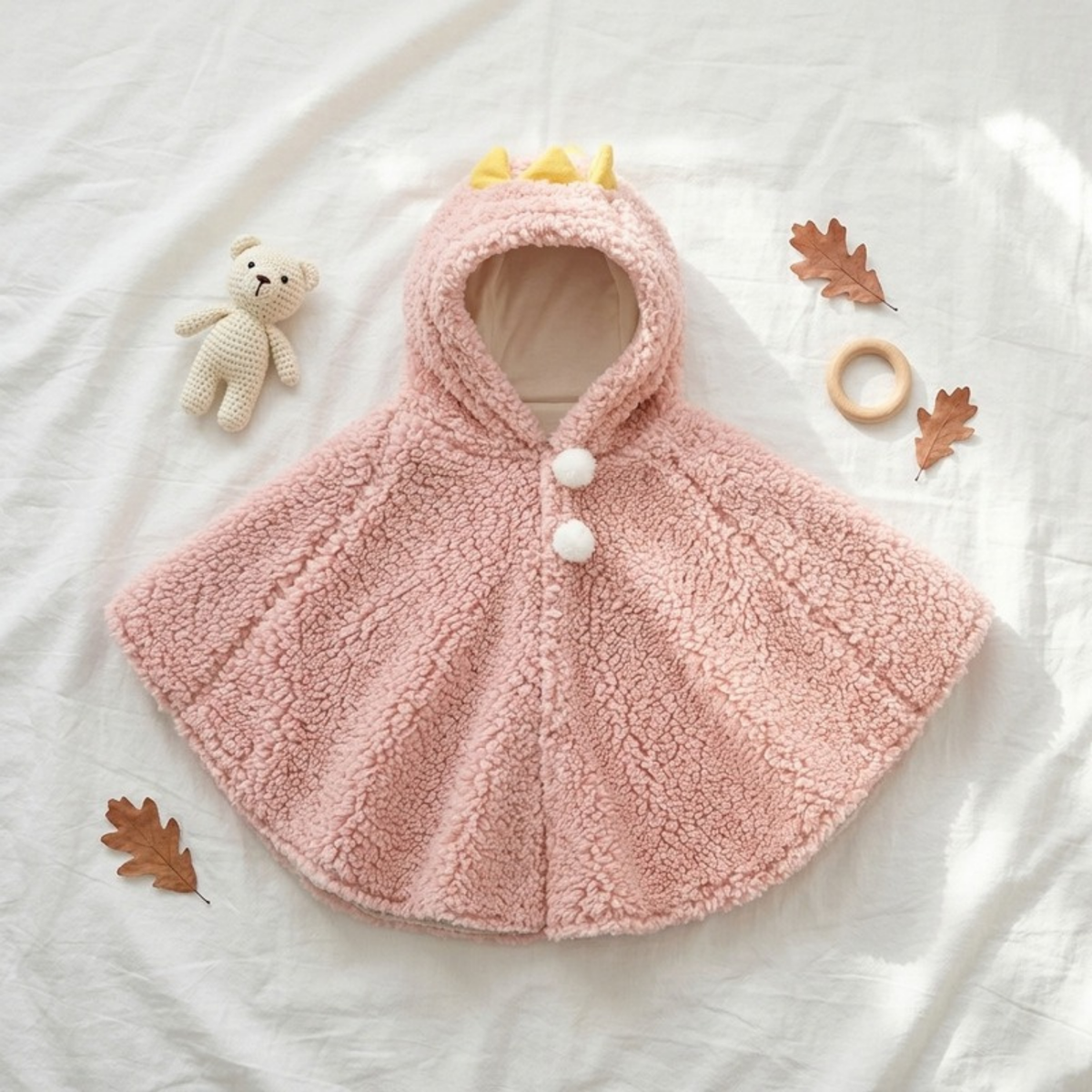 Lilo Dinosaur Hooded Cape - Dusty Pink Crown