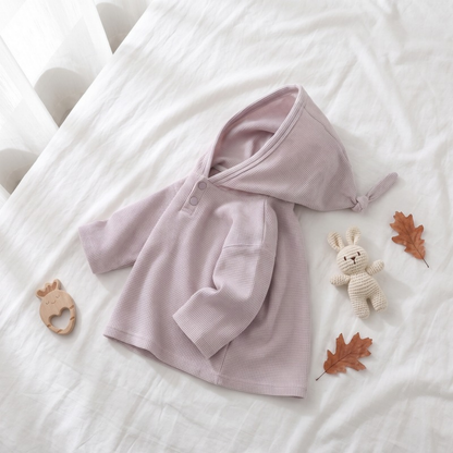 Lilo Waffle Hooded Sweatshirt - Dusty Lavender