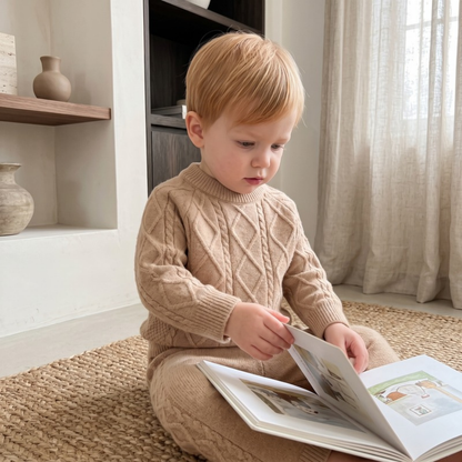 Lilo Knit Top and Pants Set - Camel