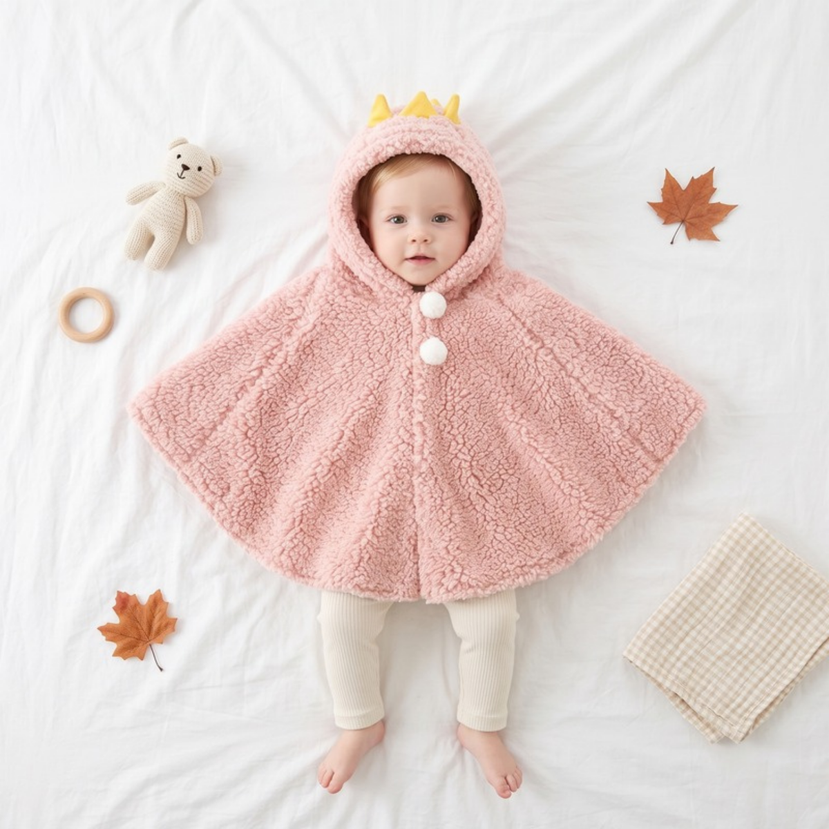 Lilo Dinosaur Hooded Cape - Dusty Pink Crown