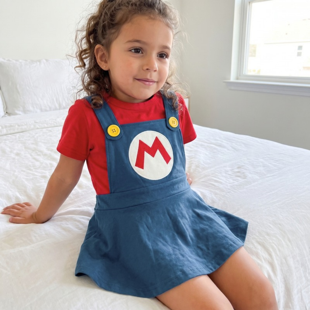 Lilo Blossom Baby Princess Romper - Red Suspender
