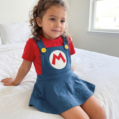 Lilo Blossom Baby Princess Romper - Red Suspender