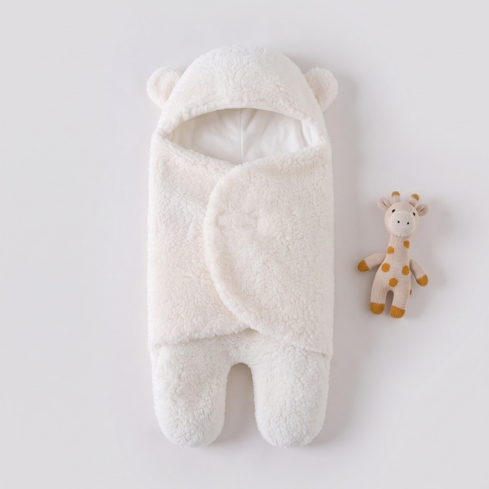 Lilo Newborn Swaddle Sleeping Bag - Cream Sherpa
