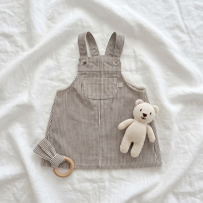 Lilo Denim Overall Skirt - Striped