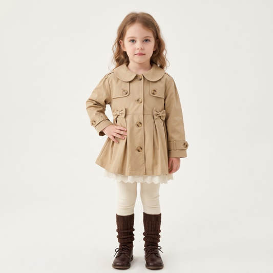 Lilo French Lapel Trench Coat - Trench Coat