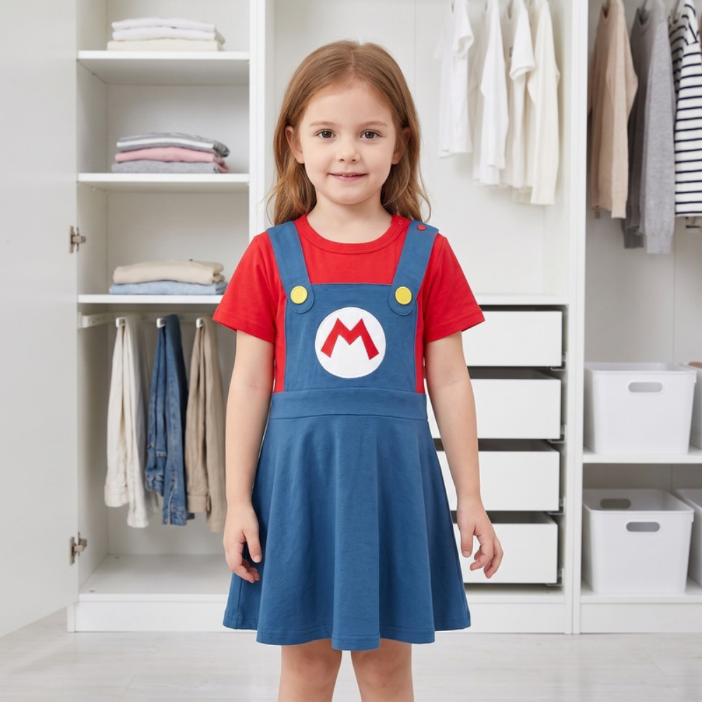 Lilo Blossom Baby Princess Romper - Red Suspender