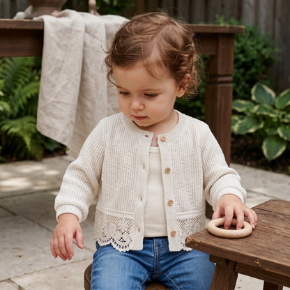 Lilo Lace Cardigan - Cream