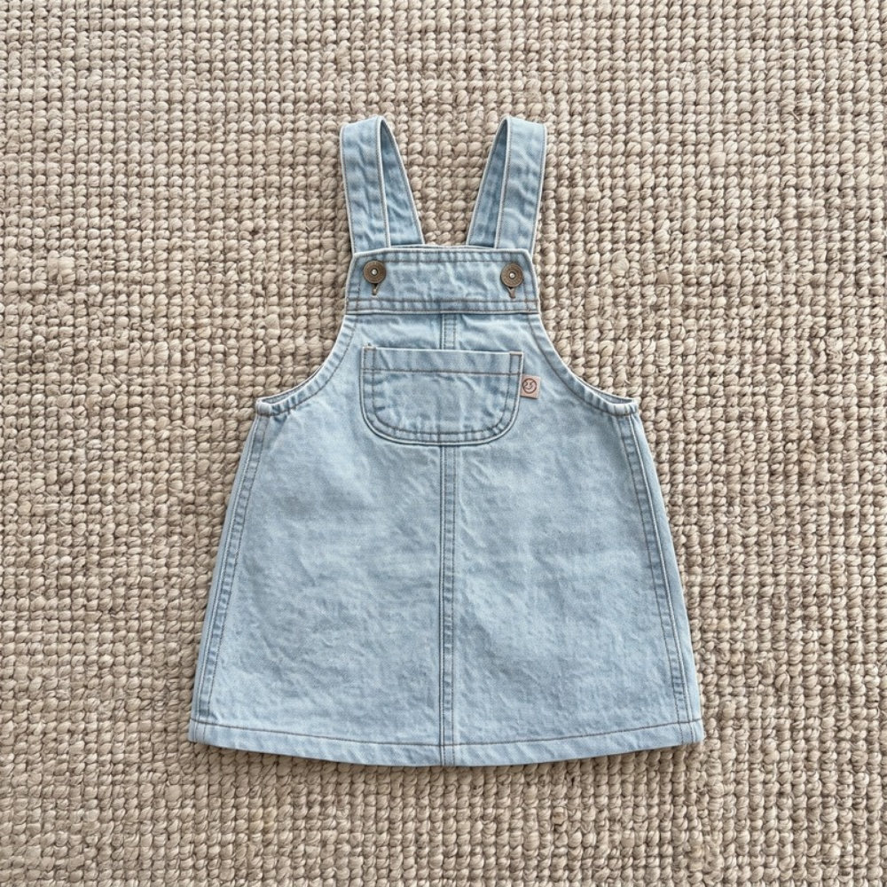 Lilo Denim Overall Skirt - Blue Denim