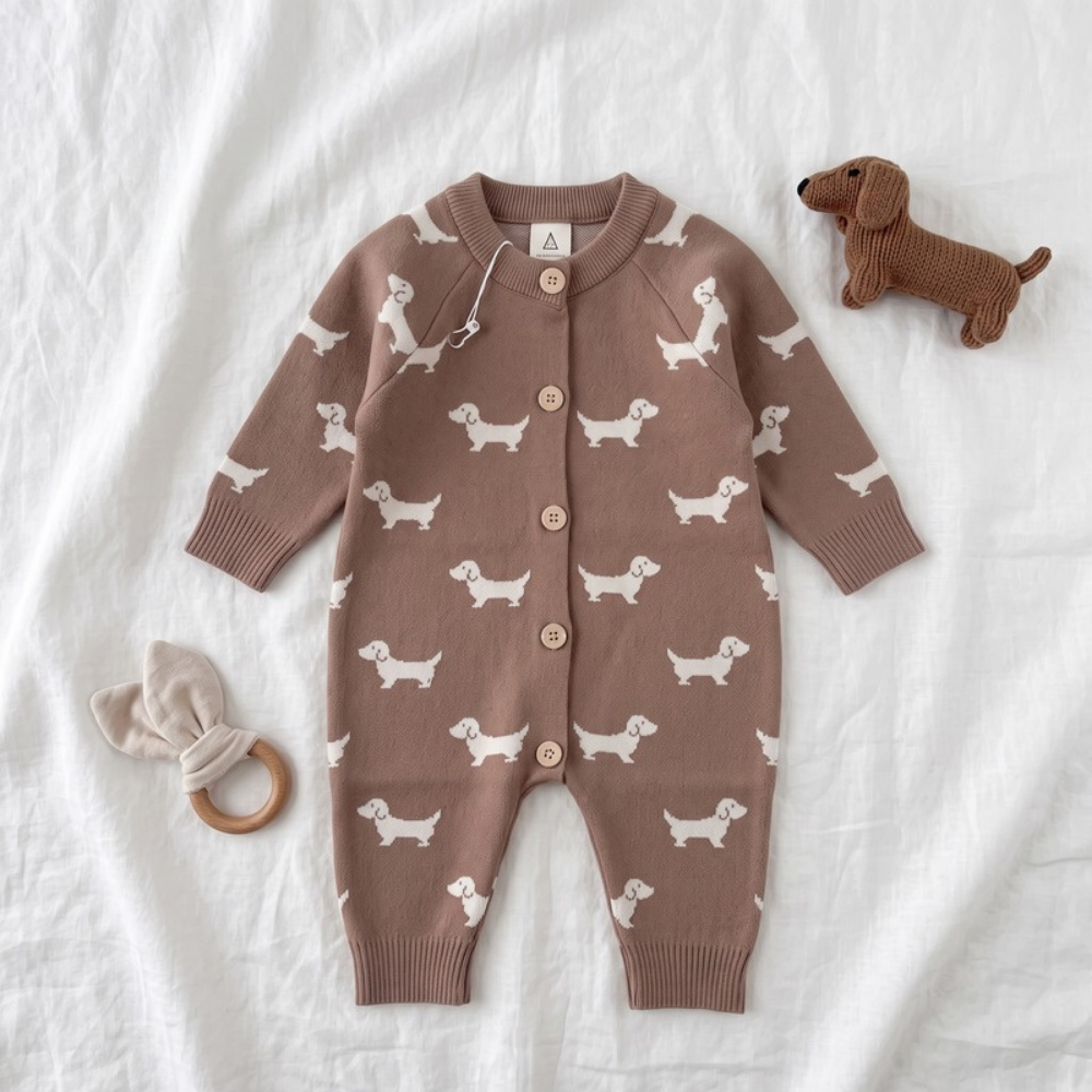 Lilo Knitted Sweater Romper - Bronze