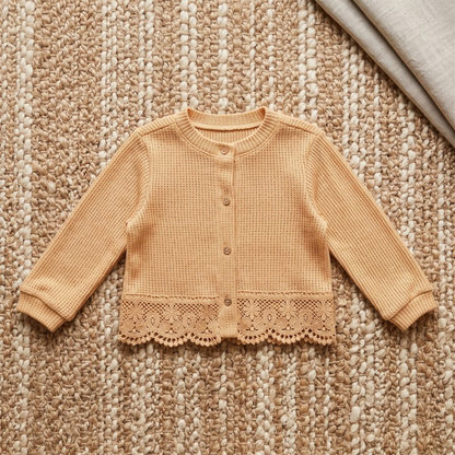 Lilo Lace Cardigan - Apricot