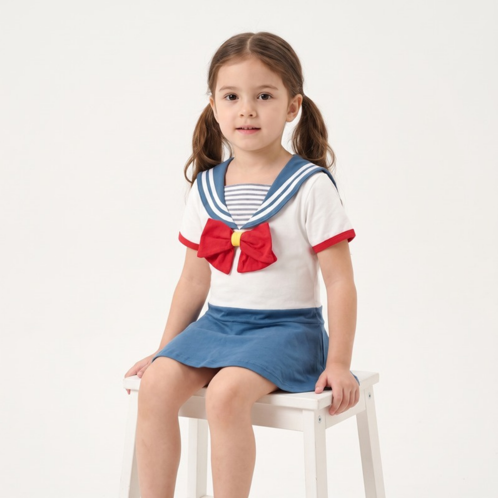Lilo Blossom Baby Princess Romper - Sailor Blue
