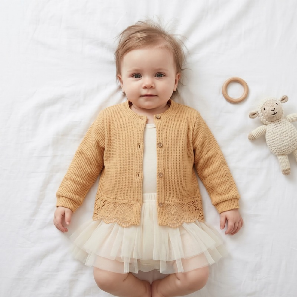 Lilo Lace Cardigan - Apricot
