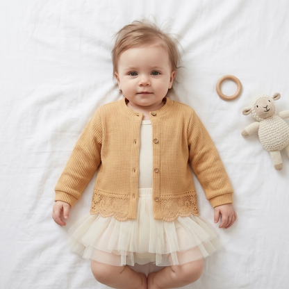 Lilo Lace Cardigan - Apricot