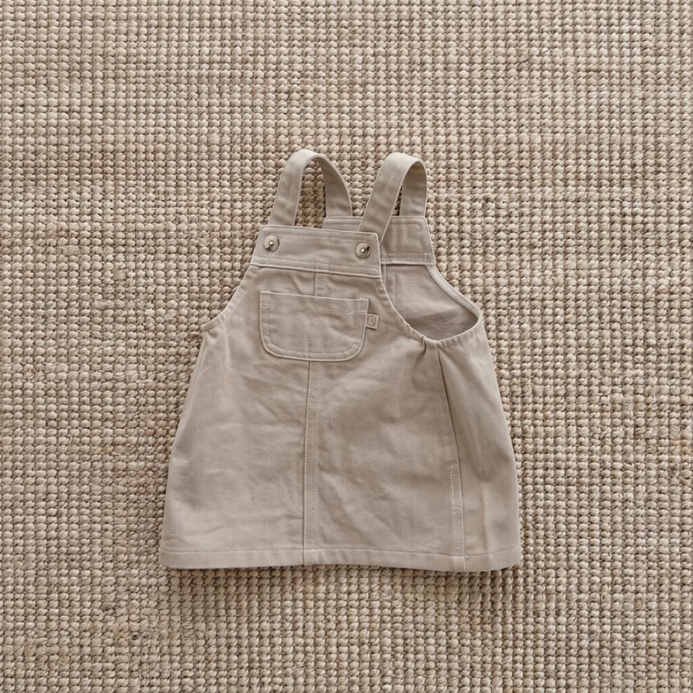 Lilo Denim Overall Skirt - Light Brown