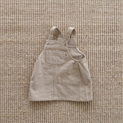 Lilo Denim Overall Skirt - Light Brown