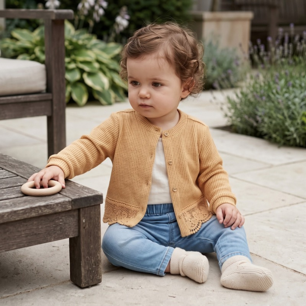 Lilo Lace Cardigan - Apricot