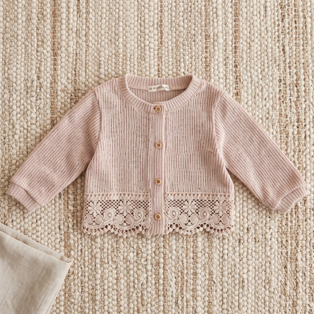 Lilo Lace Cardigan - Pink