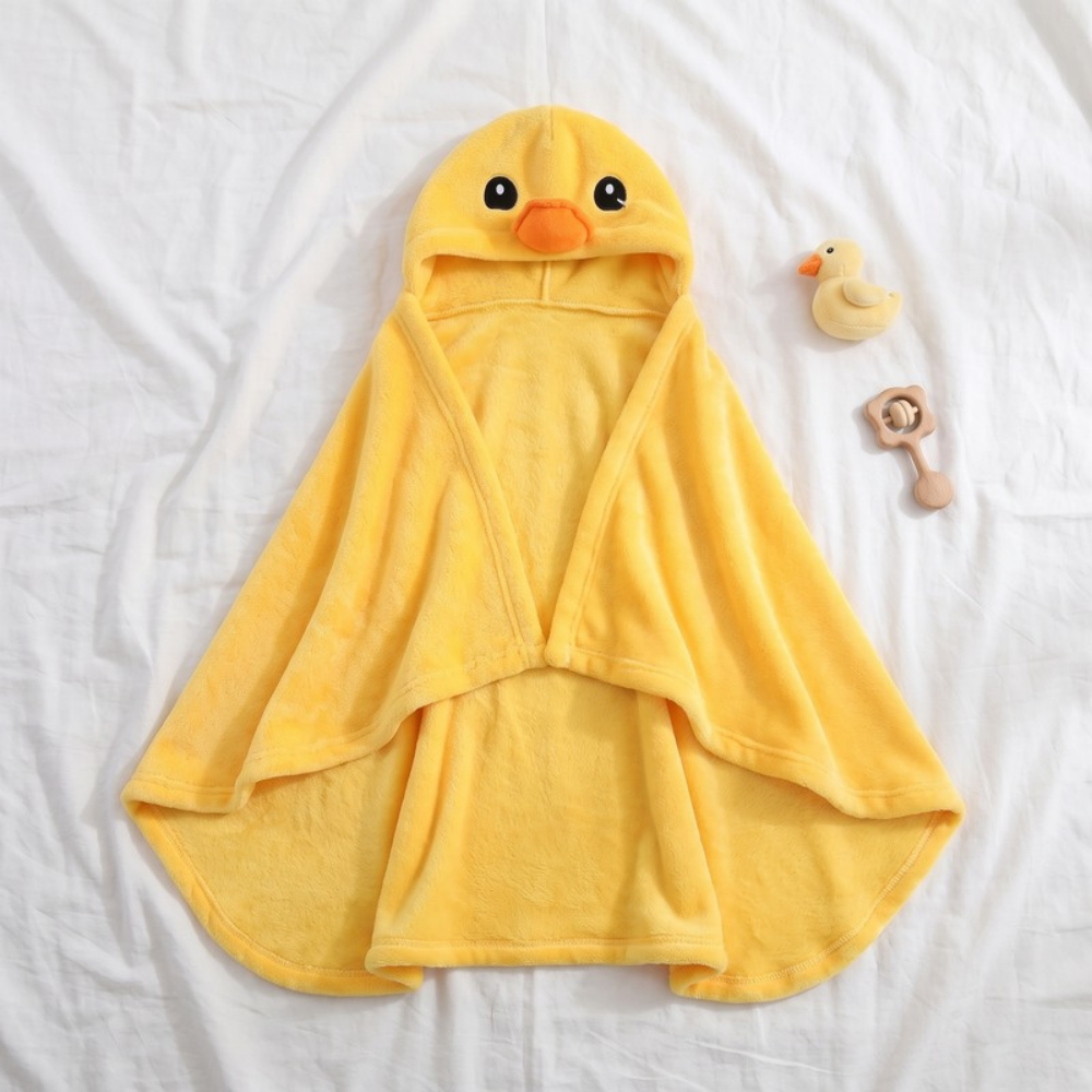Lilo Flannel Hooded Cloak - Yellow Duck