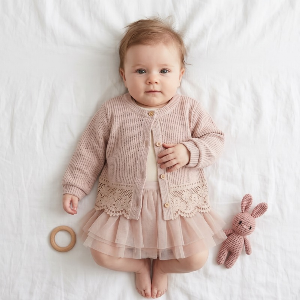 Lilo Lace Cardigan - Pink