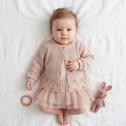 Lilo Lace Cardigan - Pink
