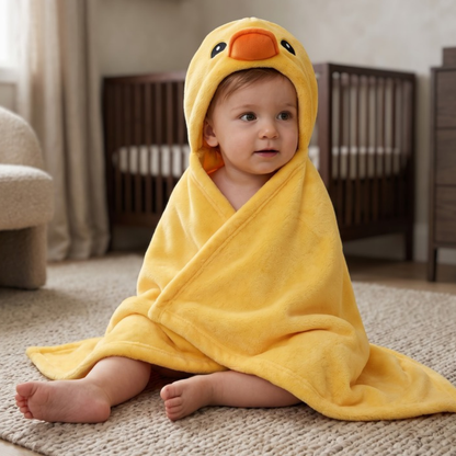 Lilo Flannel Hooded Cloak - Yellow Duck